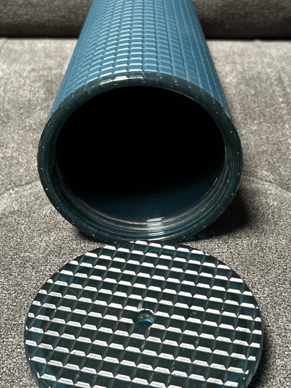 Starbucks Teal Textured Travel Tumbler with Raised Grid B1